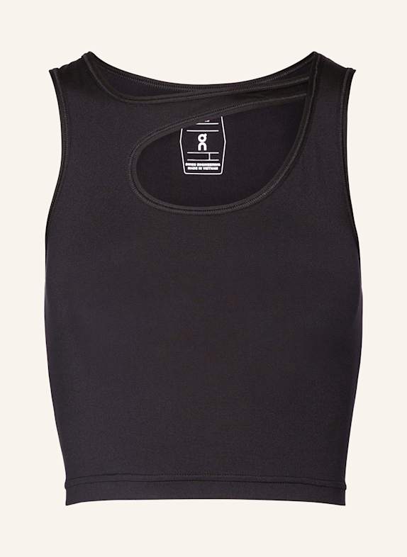 On Cropped-Top STUDIO CUT OUT SCHWARZ