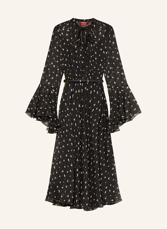 Max Mara STUDIO Seidenkleid KLENIA SCHWARZ/ ROSÉ
