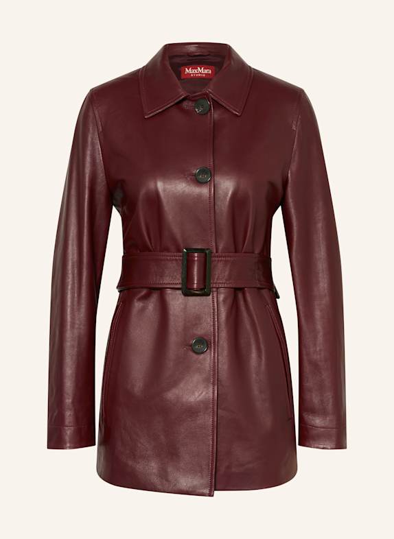 Max Mara STUDIO Lederjacke TOLMIN DUNKELROT