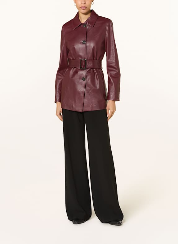 Max Mara STUDIO Lederjacke TOLMIN DUNKELROT