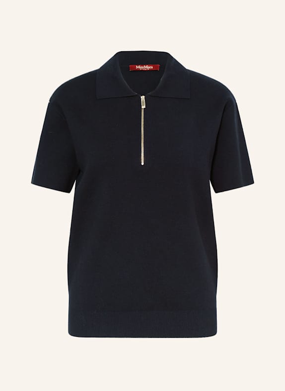 Max Mara STUDIO Strick-Poloshirt TETI DUNKELBLAU