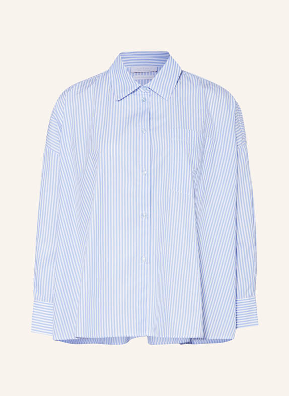 rich&royal Oversized-Hemdbluse HELLBLAU/ WEISS