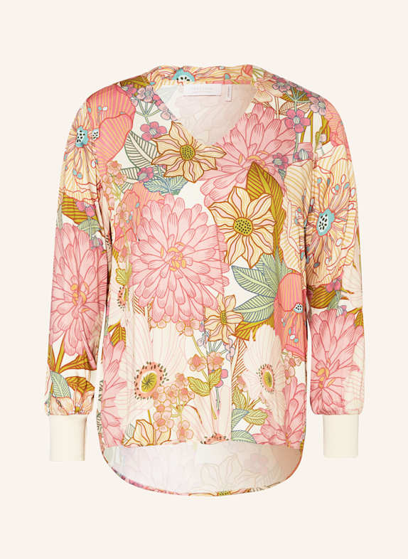 rich&royal Blusenshirt aus Satin ROSA/ GRÜN/ NUDE