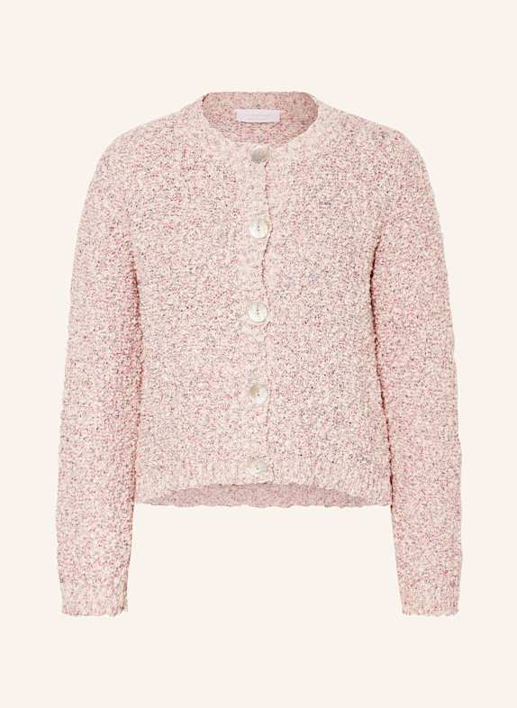 rich&royal Strickjacke mit Pailletten ROSA/ CREME