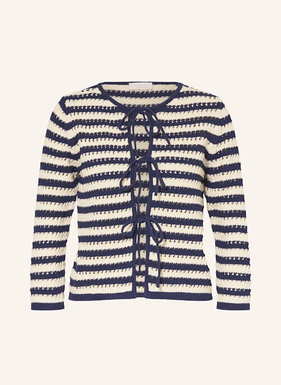 rich&royal Strickjacke DUNKELBLAU/ WEISS