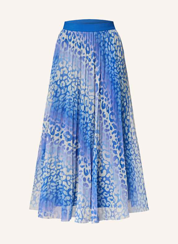 Rich & Royal Plisseerock aus Mesh BLAU/ HELLBLAU/ ECRU
