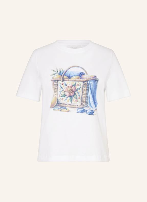 Rich & Royal T-Shirt mit Schmucksteinen WEISS