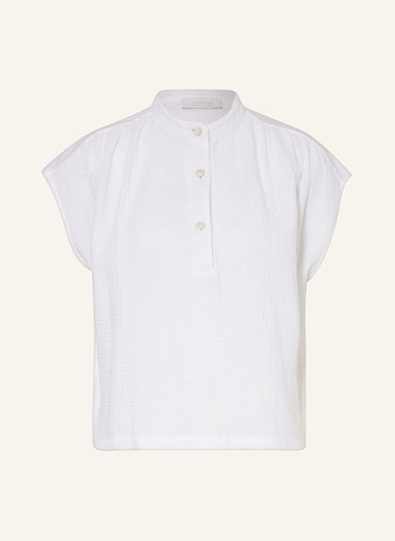 Rich & Royal T-shirt z mieszanki materiałów BIAŁY