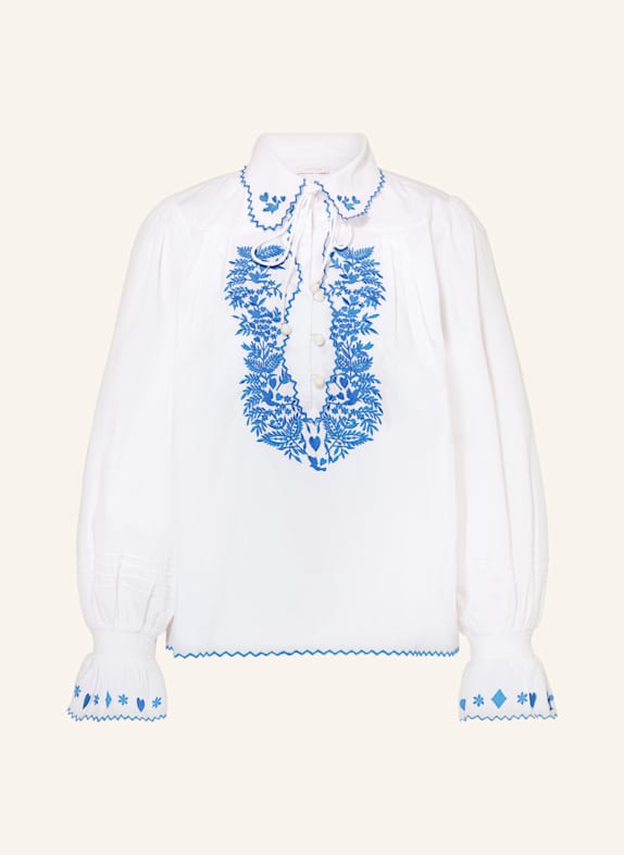 Rich & Royal Blusenshirt WEISS/ BLAU