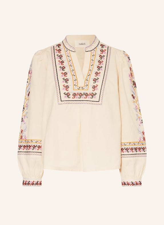 ba&sh Blusenshirt CALOE CREME/ ROT/ LILA