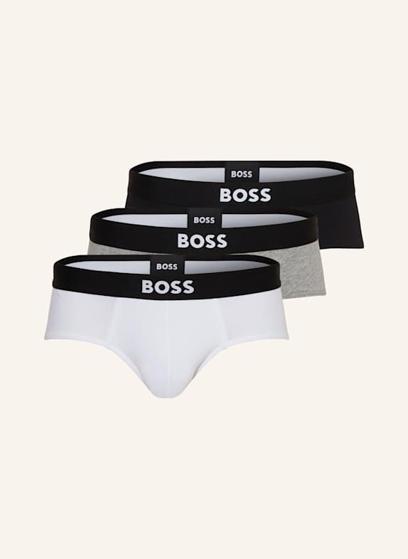 BOSS 3er-Pack Slips ONE WEISS/ SCHWARZ/ GRAU