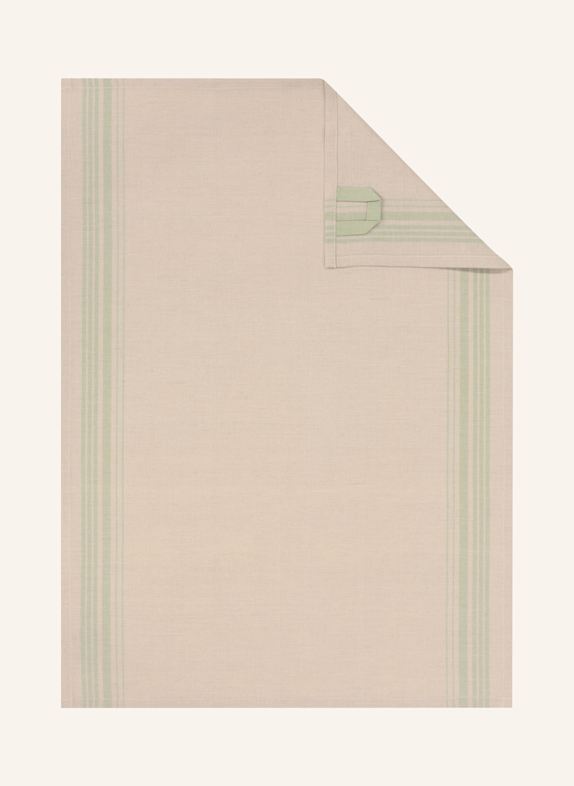 Cawö Geschirrtuch mit Leinen BEIGE/ MINT