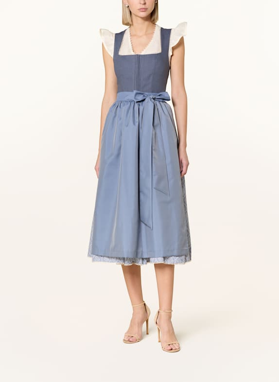 KINGA MATHE Dirndl blouse KIKI with linen and frills ECRU