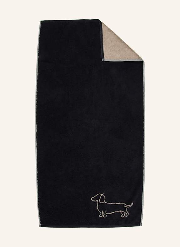 Cawö Handtuch SCHWARZ/ BEIGE