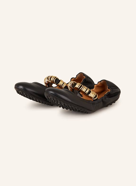 TOD'S Mary-Jane-Ballerinas SCHWARZ