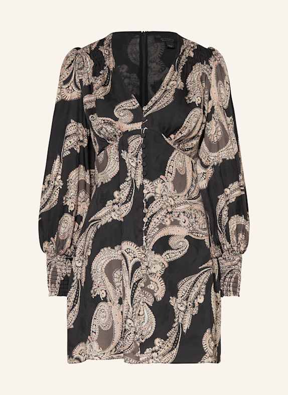 ALLSAINTS Kleid AUDEN SCHWARZ/ BEIGE/ ROSÉGOLD