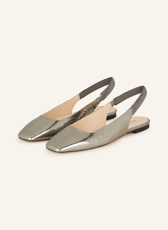 PROSPERINE Slingballerinas mit Schmucksteinen SILBER