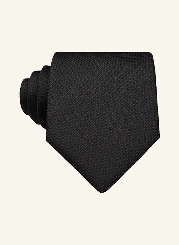 REISS CEREMONY silk tie BLACK