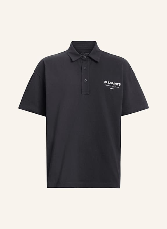 ALLSAINTS Piqué-Poloshirt UNDERGROUND Relaxed Fit SCHWARZ