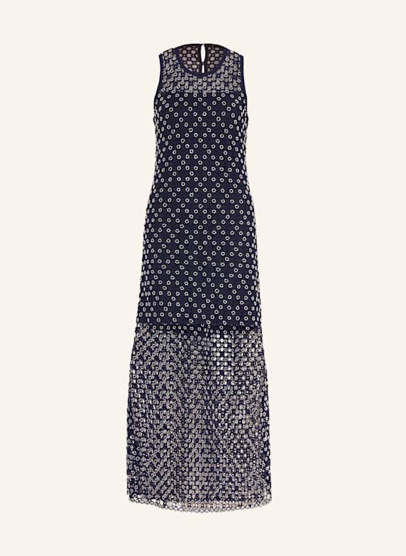 maje Strickkleid mit Schmuckperlen DUNKELBLAU/ SILBER
