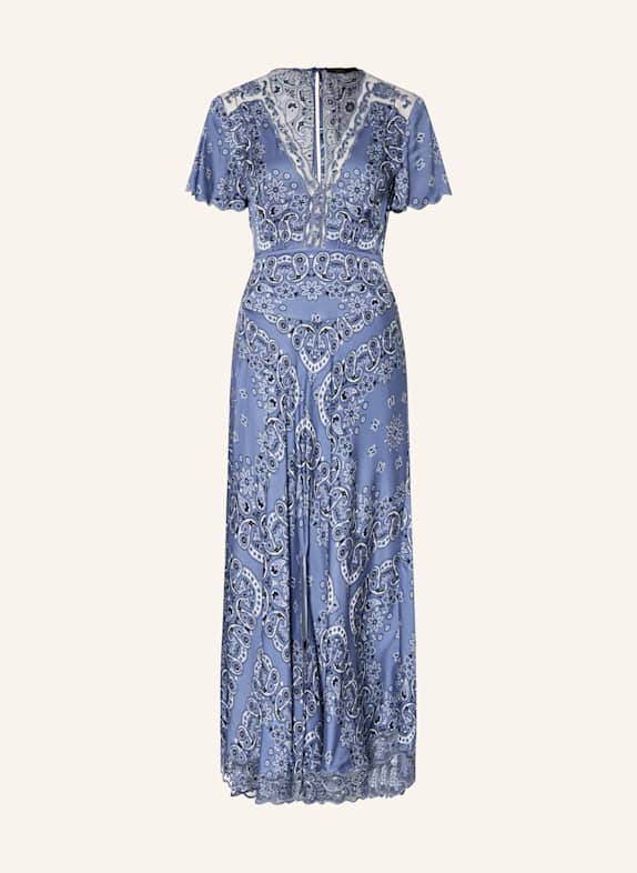 maje Satinkleid mit Cut-out BLAUGRAU/ SCHWARZ/ WEISS