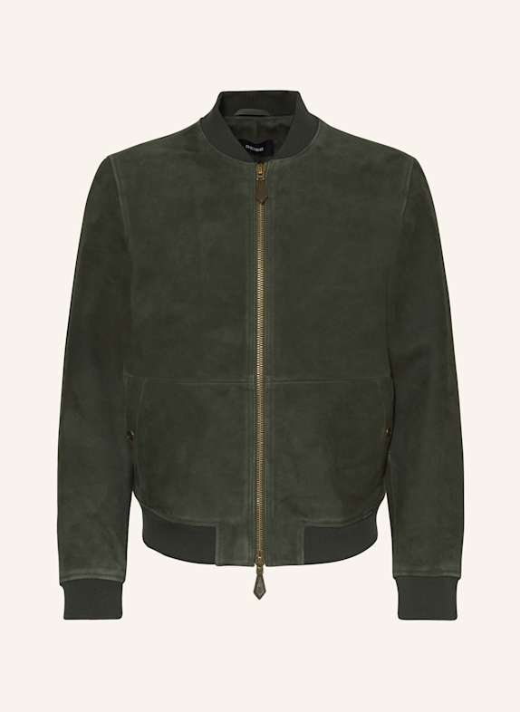 REISS Lederblouson BRICK DUNKELGRÜN