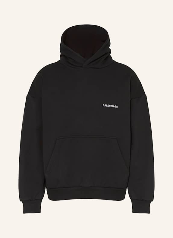 BALENCIAGA Bluza z kapturem CZARNY
