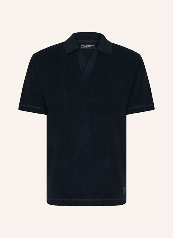 Marc O'Polo Frottee-Poloshirt Regular Fit DUNKELBLAU
