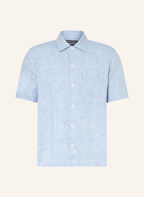 Marc O'Polo Kurzarm-Hemd Regular Fit aus Leinen HELLBLAU