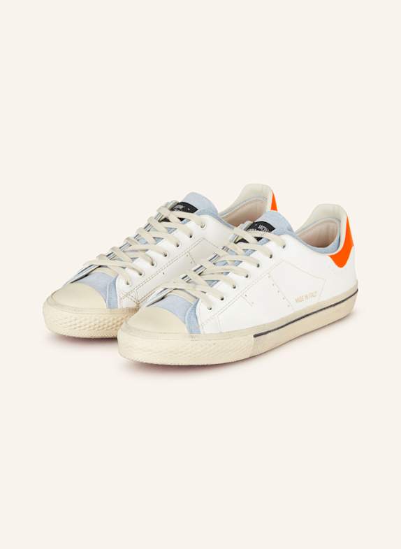 HIDN-ANDER Sneaker STARLESS LOW MOMA WEISS / HELLBLAU / ORANGE