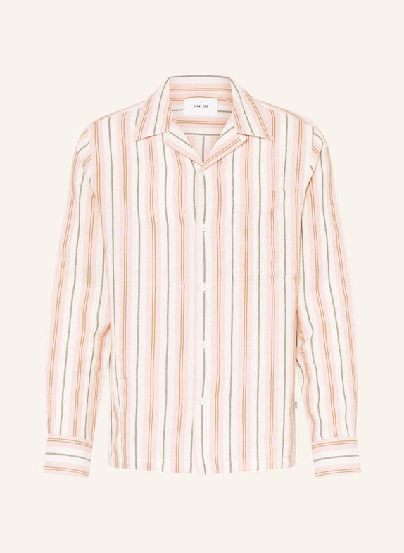 NN.07 Resorthemd JULIO Comfort Fit CREME / ROSÉ / DUNKELGRAU