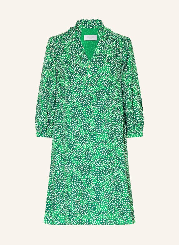 HOBBS Kleid LAUREL mit Rüschen GRÜN/ WEISS