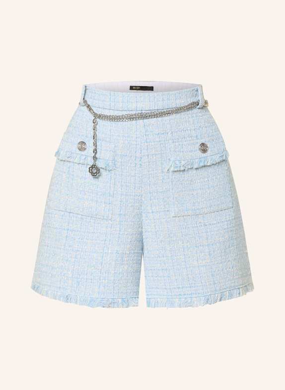 maje Tweed-Shorts mit Glitzergarn HELLBLAU
