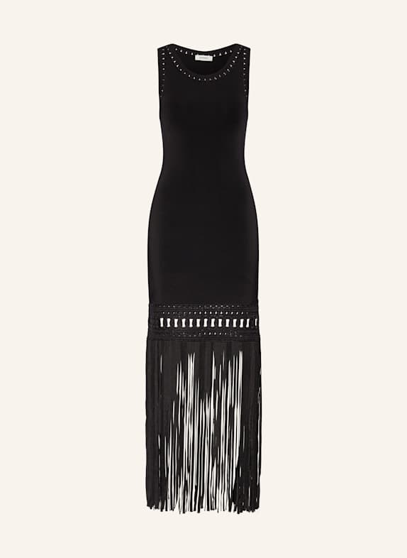 SANDRO Strickkleid SCHWARZ