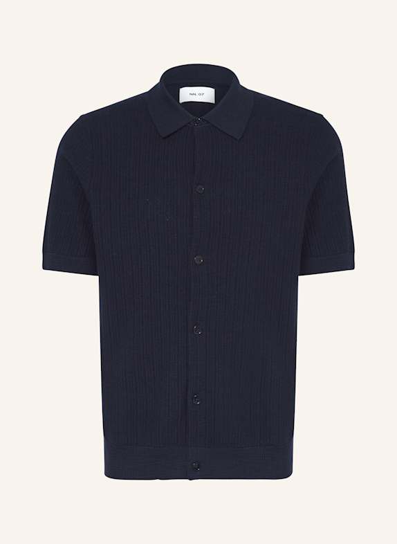 NN.07 Strickhemd NOLAN Comfort Fit DUNKELBLAU