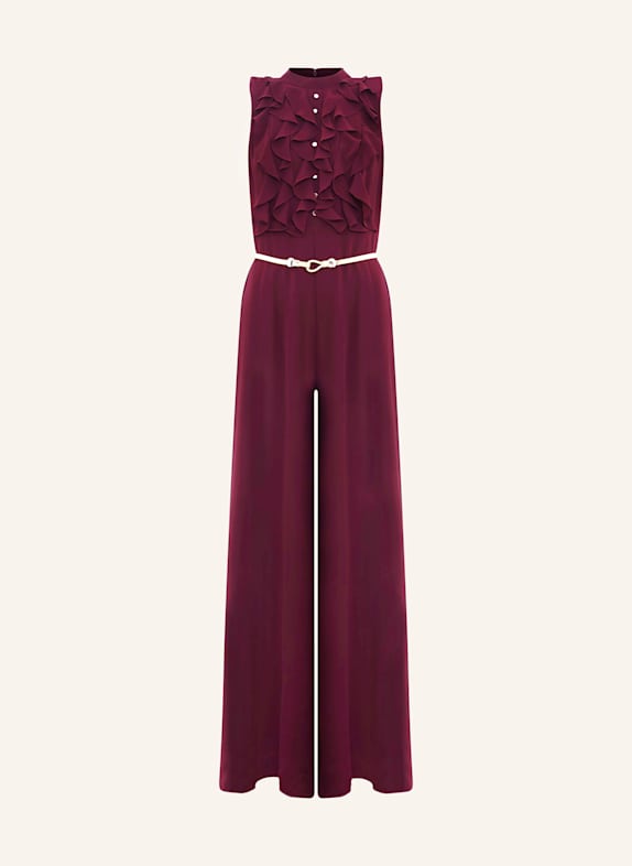 Phase Eight Jumpsuit NALANI mit Volants DUNKELROT