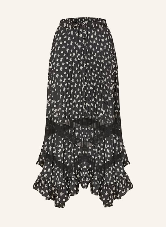 CLAUDIE PIERLOT Plisseerock SCHWARZ/ WEISS