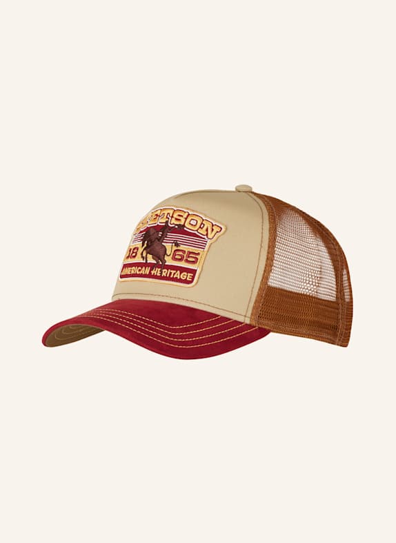 STETSON Czapka z daszkiem TRUCKER RODEO CIEMNOCZERWONY/ JASNOBRĄZOWY