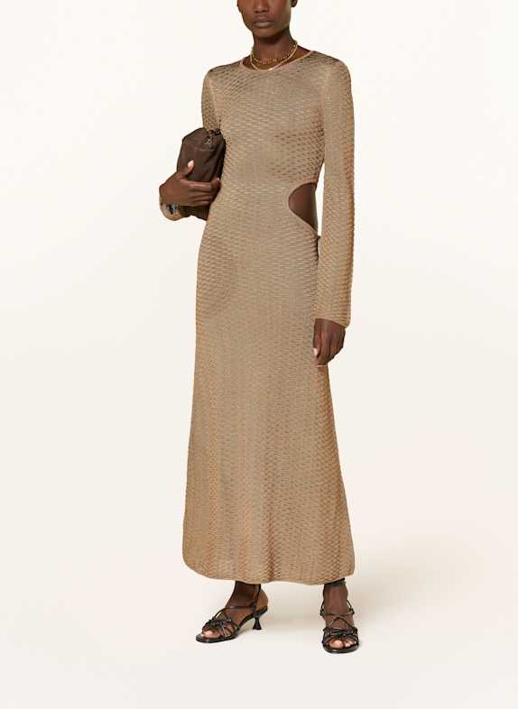 ba&sh Strickkleid DRAPA mit Cut-outs BRAUN
