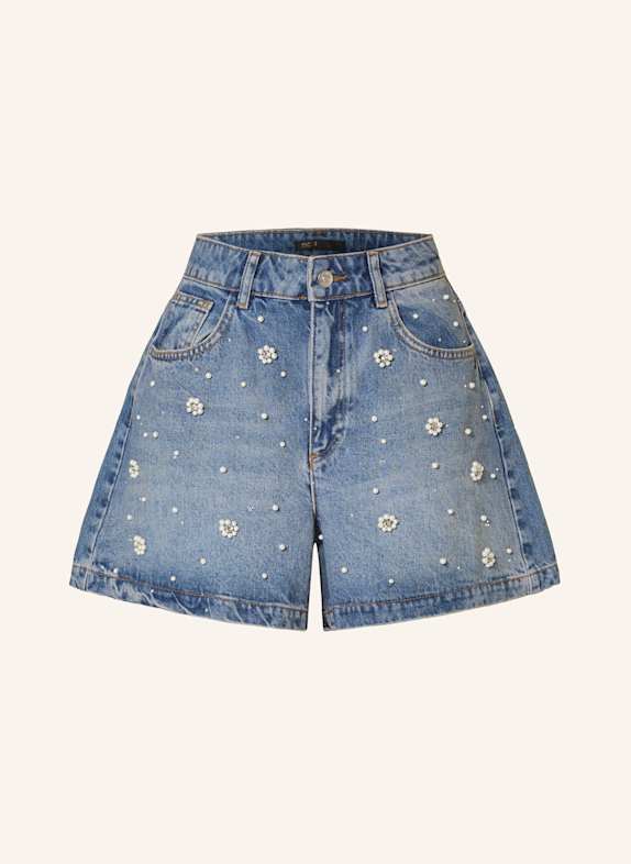 maje Jeansshorts mit Schmucksteinen 0201 BLUE