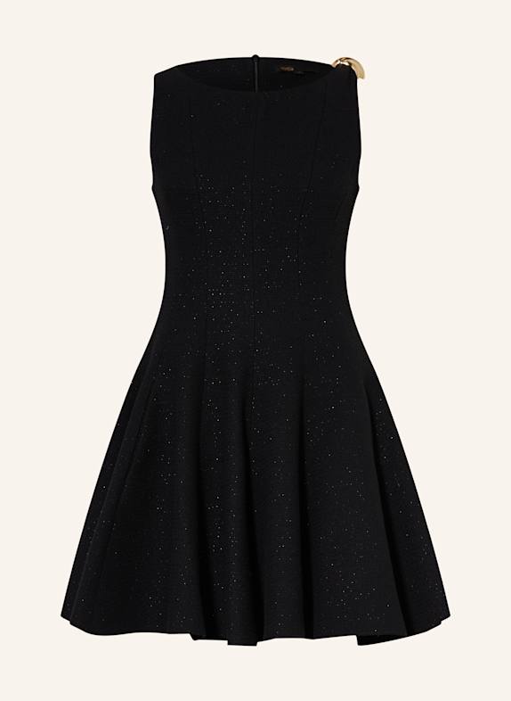 maje Tweed-Kleid SCHWARZ