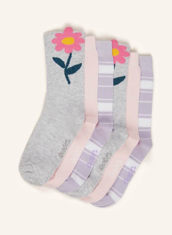 ewers COLLECTION 6er-Pack Socken HELLGRAU/ HELLROSA/ HELLLILA