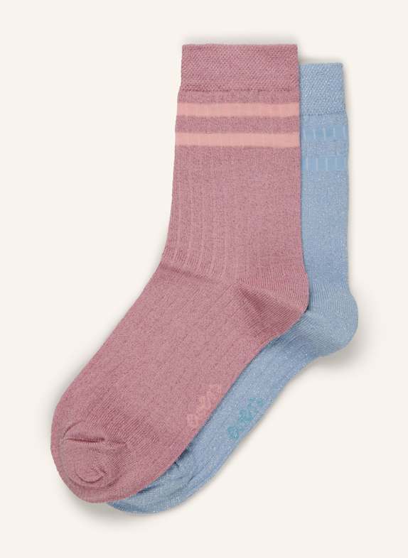 ewers COLLECTION Ponožky s třpytivou přízí, 2 páry v balení 1 1 rosa-blau