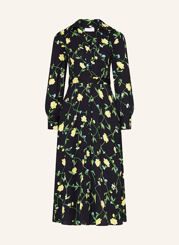 HOBBS Kleid EVERLY DUNKELBLAU/ GELB/ GRÜN