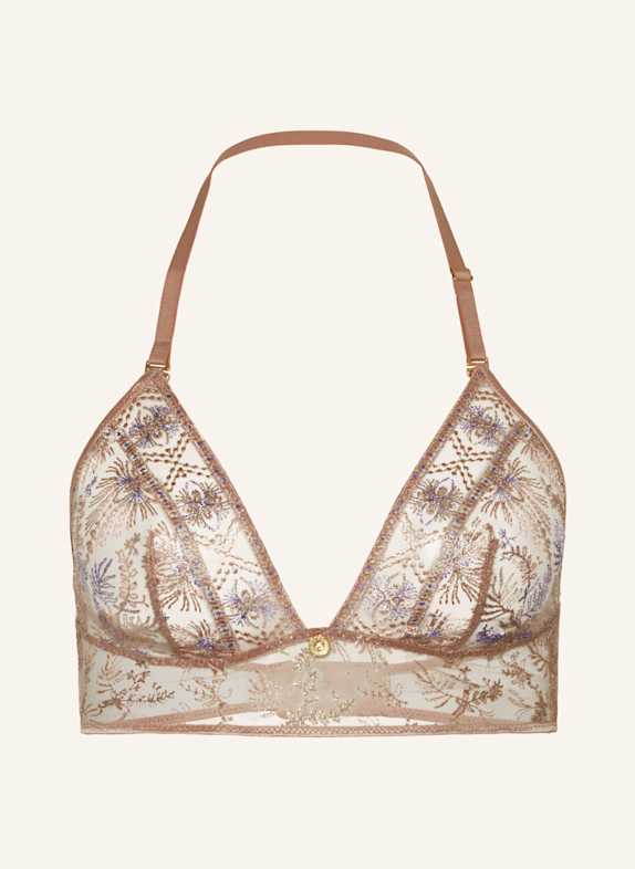 Aubade Triangel-BH SOUND OF HEART mit Glitzergarn NUDE/ GOLD