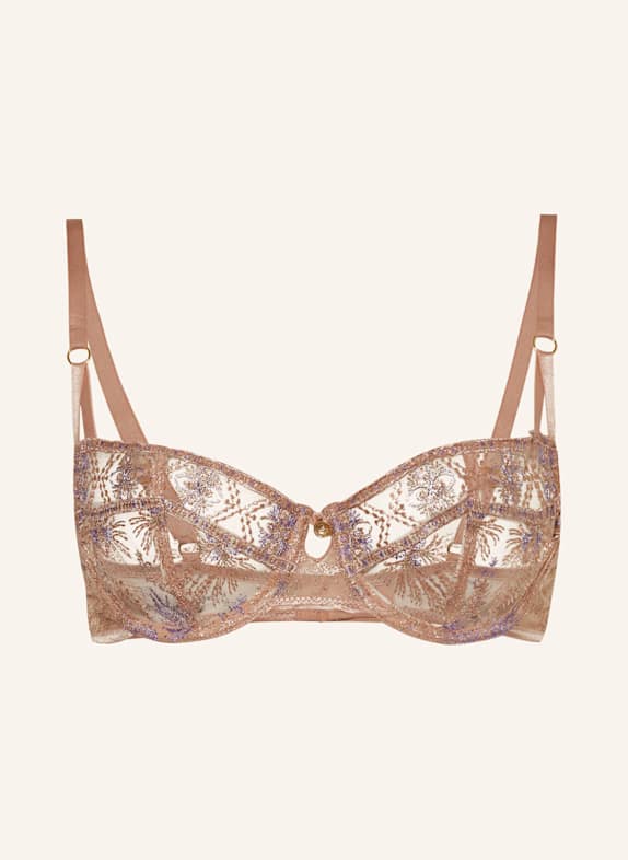 Aubade Bügel-BH SOUND OF HEART mit Glitzergarn HELLORANGE/ GOLD/ LILA