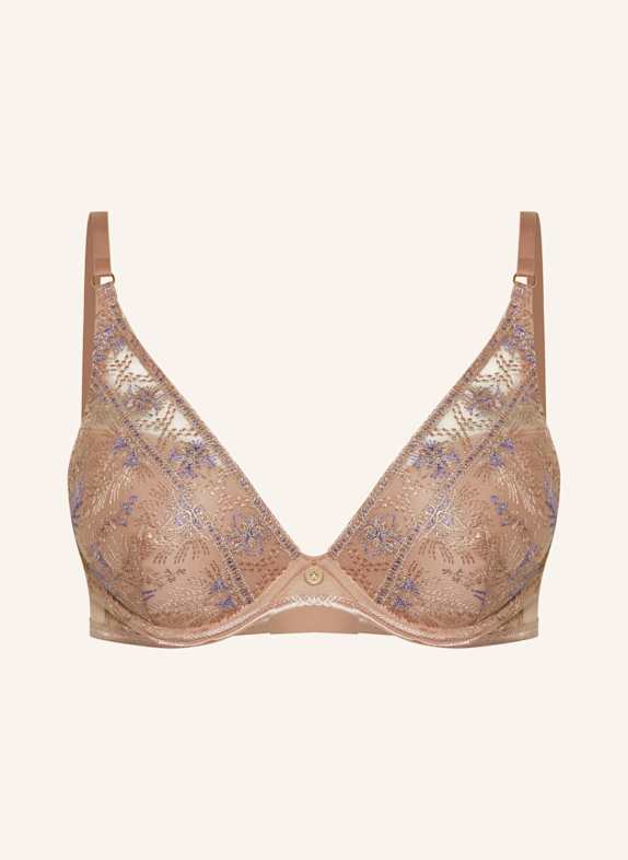 Aubade Push-up-BH SOUND OF HEART mit Glitzergarn NUDE/ GOLD/ LILA