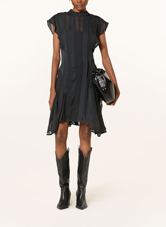 ALLSAINTS Kleid mit Cut-out SCHWARZ