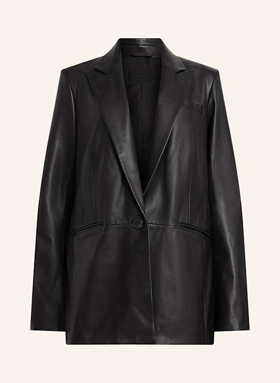 ALLSAINTS Blezer skórzany DERI CZARNY