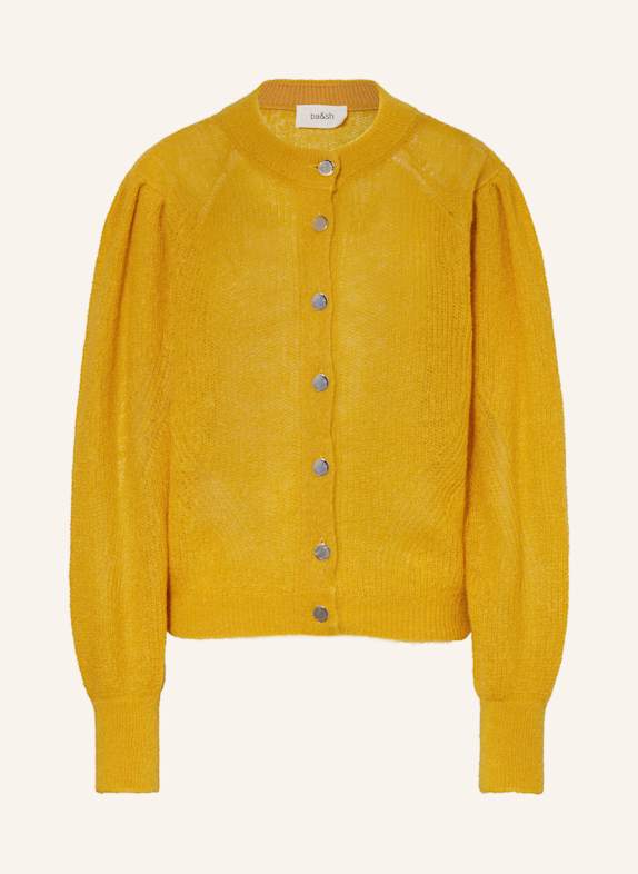 ba&sh Strickjacke mit Mohair DUNKELGELB